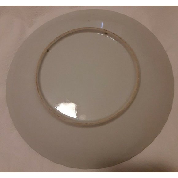 K Yamauchi, Signed Hand Painted Floral Plate with Gold Trim - Picture 3 of 4